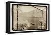 Rowboat on Lake Como-Theo Westenberger-Framed Stretched Canvas