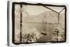 Rowboat on Lake Como-Theo Westenberger-Stretched Canvas
