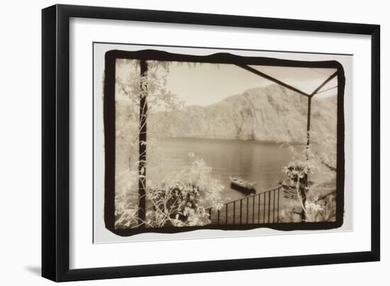 Rowboat on Lake Como-Theo Westenberger-Framed Photographic Print