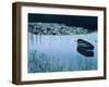 Rowboat on Lake Surrounded by Water Lilies, Lake District National Park, England-Tom Haseltine-Framed Photographic Print
