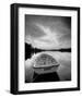 Rowboat on Summer Lake-null-Framed Art Print