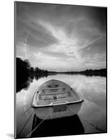 Rowboat on Summer Lake-null-Mounted Art Print