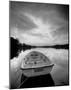 Rowboat on Summer Lake-null-Mounted Art Print