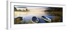 Rowboats at the Lakeside, English Lake District, Grasmere, Cumbria, England-null-Framed Photographic Print