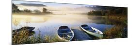 Rowboats at the Lakeside, English Lake District, Grasmere, Cumbria, England-null-Mounted Photographic Print