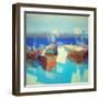 Rowboats II-Vahe Yeremyan-Framed Art Print