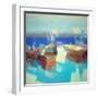 Rowboats II-Vahe Yeremyan-Framed Art Print