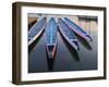 Rowboats moored at Lake Merritt, Oakland, Alameda County, California, USA-Panoramic Images-Framed Photographic Print