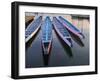 Rowboats moored at Lake Merritt, Oakland, Alameda County, California, USA-Panoramic Images-Framed Photographic Print