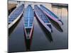 Rowboats moored at Lake Merritt, Oakland, Alameda County, California, USA-Panoramic Images-Mounted Photographic Print