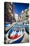 Rowboats of Riomaggiore, Cinque Terre, Italy-George Oze-Stretched Canvas