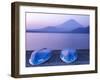 Rowboats on Motosu Lake with Mt. Fuji in the Background, Yamanashi, Japan-Rob Tilley-Framed Photographic Print