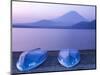 Rowboats on Motosu Lake with Mt. Fuji in the Background, Yamanashi, Japan-Rob Tilley-Mounted Photographic Print