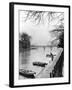 Rowboats Tied Up Along the Seine River-Ed Clark-Framed Photographic Print