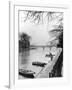 Rowboats Tied Up Along the Seine River-Ed Clark-Framed Photographic Print