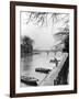 Rowboats Tied Up Along the Seine River-Ed Clark-Framed Photographic Print