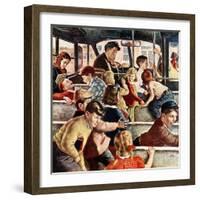 "Rowdy Bus Ride", September 9, 1950-Amos Sewell-Framed Giclee Print