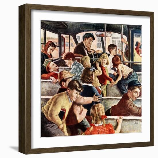 "Rowdy Bus Ride", September 9, 1950-Amos Sewell-Framed Giclee Print