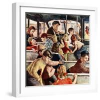 "Rowdy Bus Ride", September 9, 1950-Amos Sewell-Framed Giclee Print