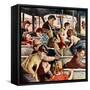 "Rowdy Bus Ride", September 9, 1950-Amos Sewell-Framed Stretched Canvas
