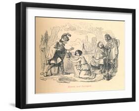 'Rowena and Vortigern', c1860, (c1860)-John Leech-Framed Giclee Print