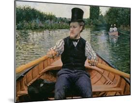 Rower in a Top Hat, C.1877-78-Gustave Caillebotte-Mounted Giclee Print