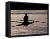 Rower in Portage Bay, Seattle, Washington, USA-William Sutton-Framed Stretched Canvas