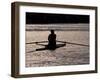 Rower in Portage Bay, Seattle, Washington, USA-William Sutton-Framed Premium Photographic Print