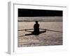 Rower in Portage Bay, Seattle, Washington, USA-William Sutton-Framed Premium Photographic Print