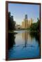 Rower on Chicago River with Skyline-null-Framed Photographic Print