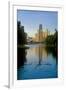 Rower on Chicago River with Skyline-null-Framed Premium Photographic Print