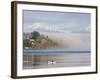 Rower with Fog Bank, Bainbridge Island, Washington, USA-Trish Drury-Framed Photographic Print