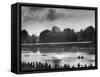 Rowers Competing in Rowing Event on Thames River-Ed Clark-Framed Stretched Canvas