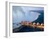 Rowers Hang Over the Edge at Niagra Falls, US-Canada Border-Janis Miglavs-Framed Premium Photographic Print