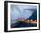 Rowers Hang Over the Edge at Niagra Falls, US-Canada Border-Janis Miglavs-Framed Photographic Print