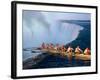 Rowers Hang Over the Edge at Niagra Falls, US-Canada Border-Janis Miglavs-Framed Photographic Print