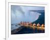 Rowers Hang Over the Edge at Niagra Falls, US-Canada Border-Janis Miglavs-Framed Photographic Print