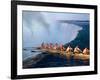 Rowers Hang Over the Edge at Niagra Falls, US-Canada Border-Janis Miglavs-Framed Photographic Print