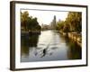 Rowers in Lincoln Park lagoon at dawn, Chicago, Illinois, USA-Alan Klehr-Framed Photographic Print