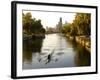 Rowers in Lincoln Park lagoon at dawn, Chicago, Illinois, USA-Alan Klehr-Framed Photographic Print