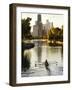 Rowers in Lincoln Park lagoon at dawn, Chicago, Illinois, USA-Alan Klehr-Framed Photographic Print