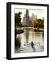 Rowers in Lincoln Park lagoon at dawn, Chicago, Illinois, USA-Alan Klehr-Framed Photographic Print