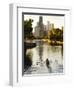 Rowers in Lincoln Park lagoon at dawn, Chicago, Illinois, USA-Alan Klehr-Framed Photographic Print