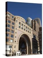 Rowes Wharf by the Waterfront, Boston, Massachusetts, New England, USA-Amanda Hall-Stretched Canvas