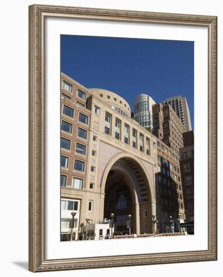 Rowes Wharf by the Waterfront, Boston, Massachusetts, New England, USA-Amanda Hall-Framed Photographic Print