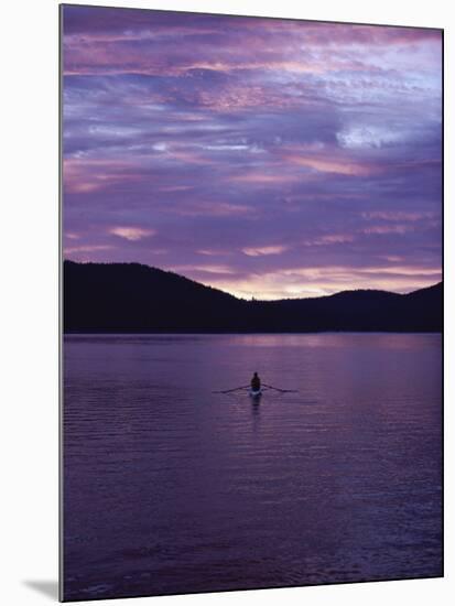 Rowing at Sunset-null-Mounted Photographic Print