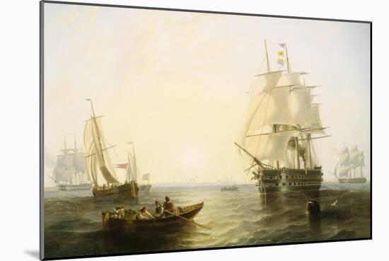 Rowing Back with Supplies-John Wilson Carmichael-Mounted Giclee Print