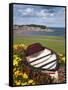 Rowing Boat and Flower Display, South Cliff Gardens, Scarborough, North Yorkshire, England-Mark Sunderland-Framed Stretched Canvas