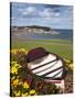 Rowing Boat and Flower Display, South Cliff Gardens, Scarborough, North Yorkshire, England-Mark Sunderland-Stretched Canvas