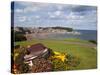 Rowing Boat and Flower Display, South Cliff Gardens, Scarborough, North Yorkshire, England-Mark Sunderland-Stretched Canvas